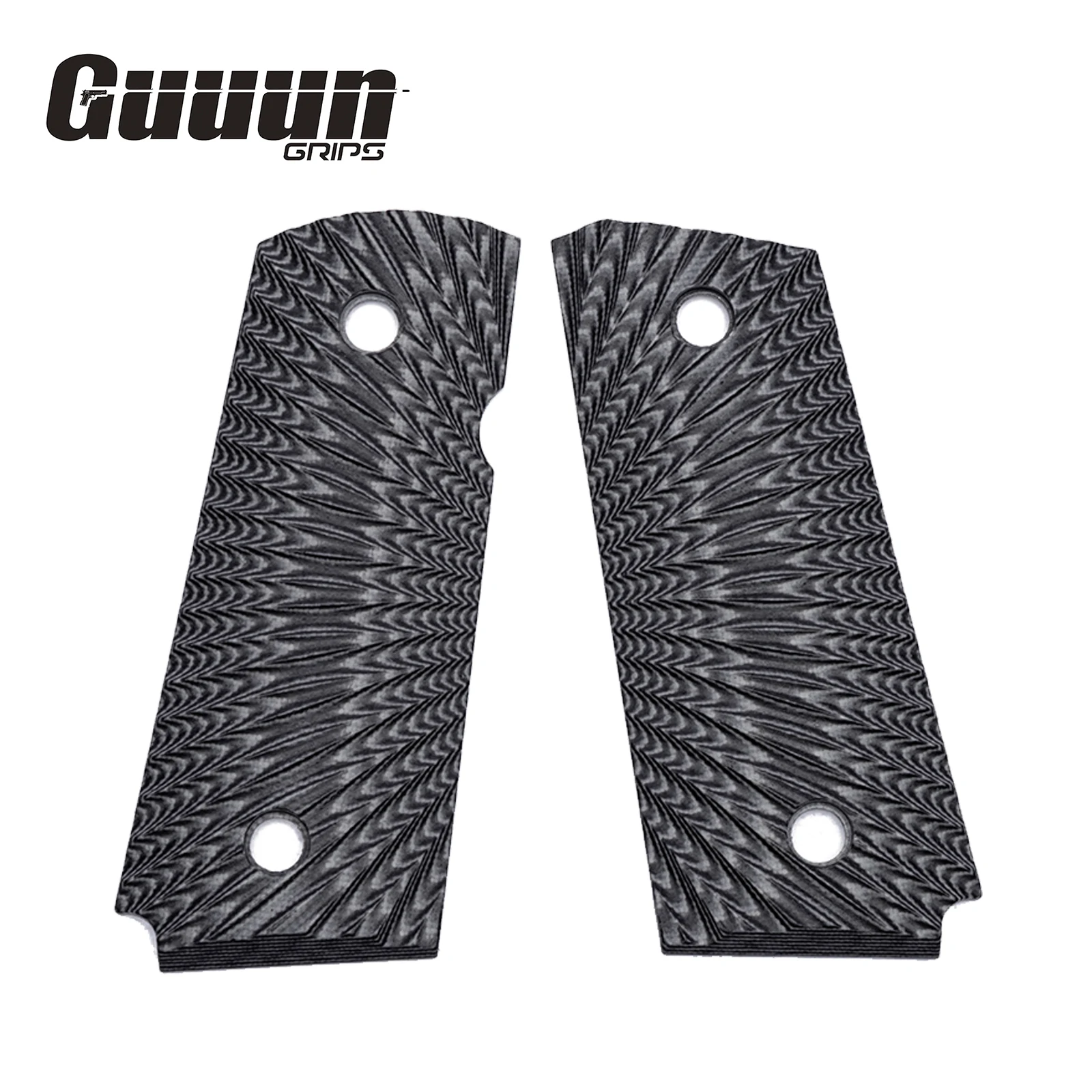 

Guuun G10 Grips for Subcompact para Ordnance 1911 Carry 9 C6 LDA Starburst Texture 4 Color Options