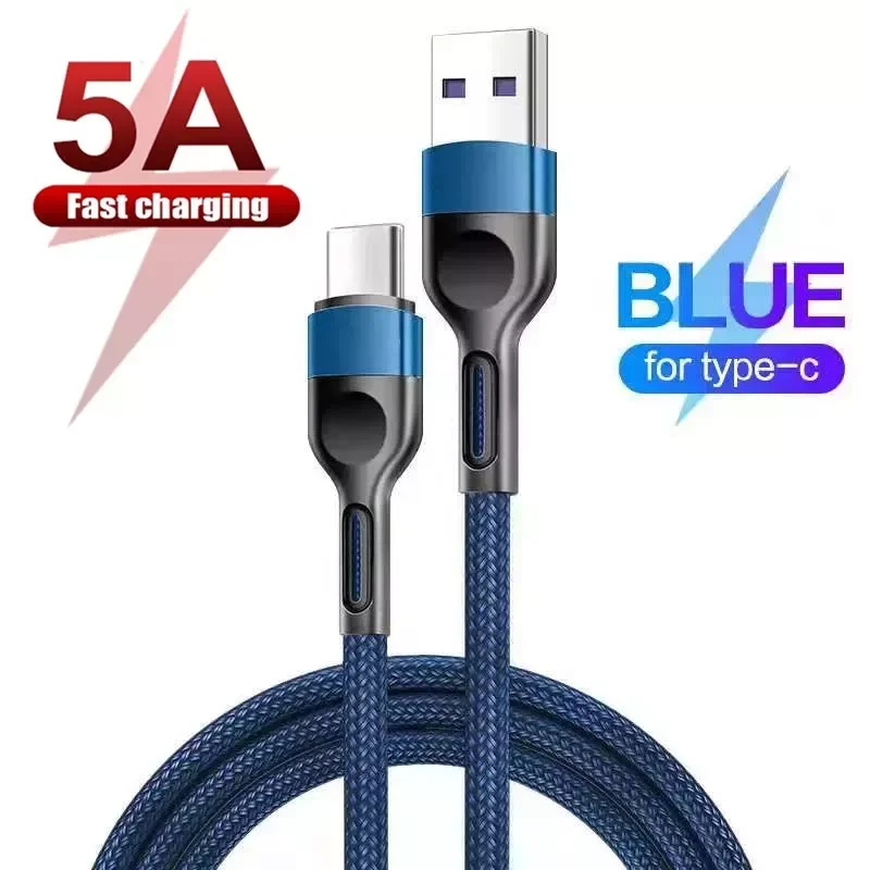 

5A Quick Charging Type C Fast Charger Micro Usb c Data Cord Mobile P50 P40 Mate 30 Redmi 9