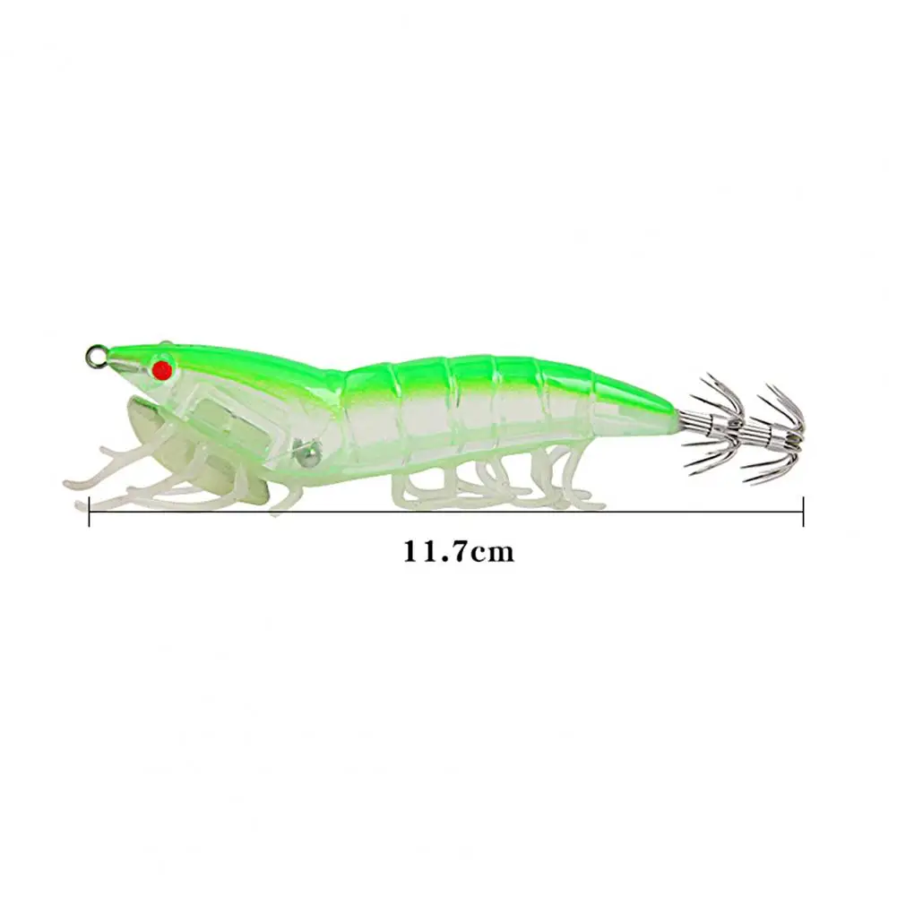 Fake Lure Bright Color Durable Fine Workmanship Night Luminous Shrimp Fake Octopus Lure Fishing Bite Fishing Gear images - 6