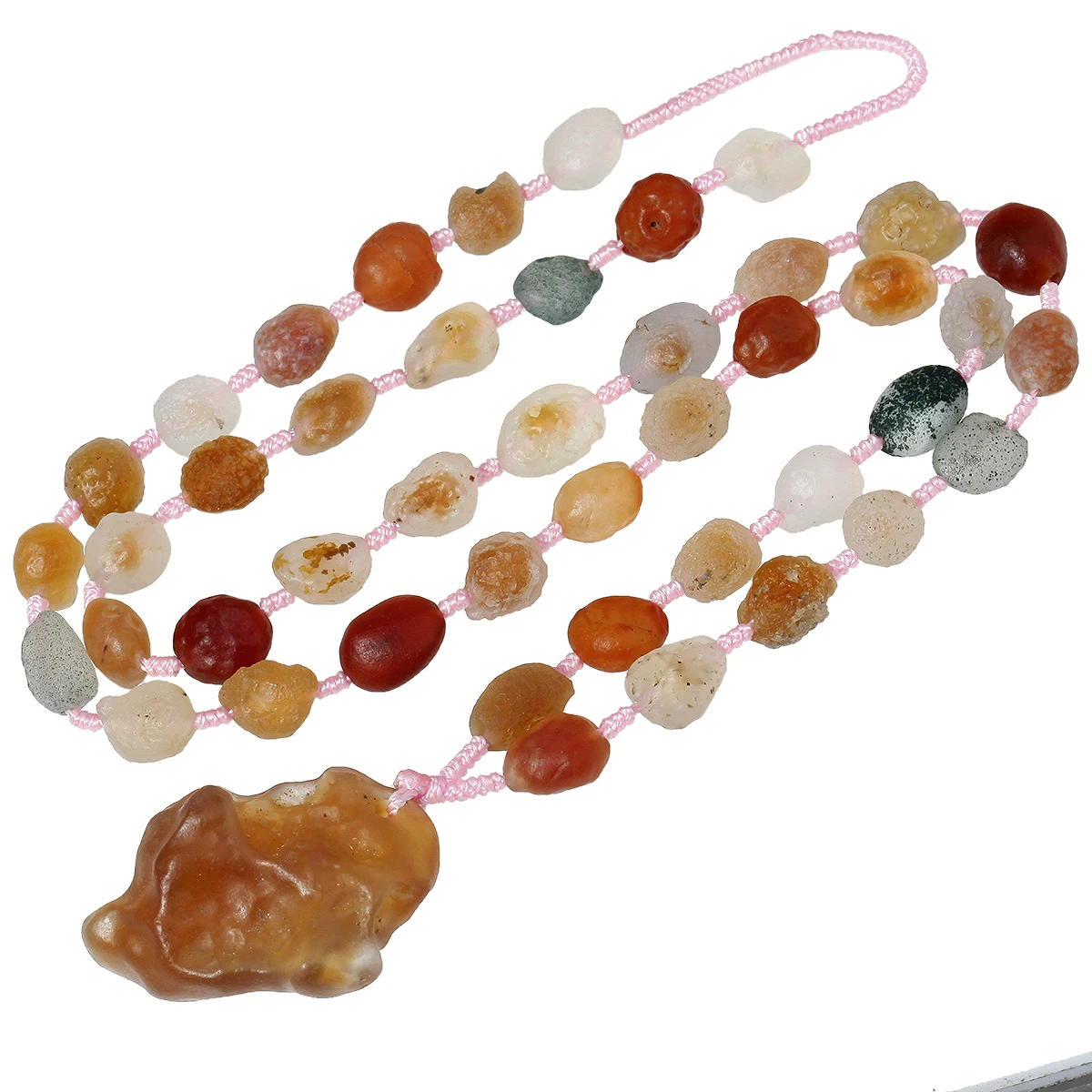 

TUMBEELLUWA Stone Pendant Necklace Amulet Reiki Healing Crystal with Nylon Cord Handmade Jewelry for Women Men