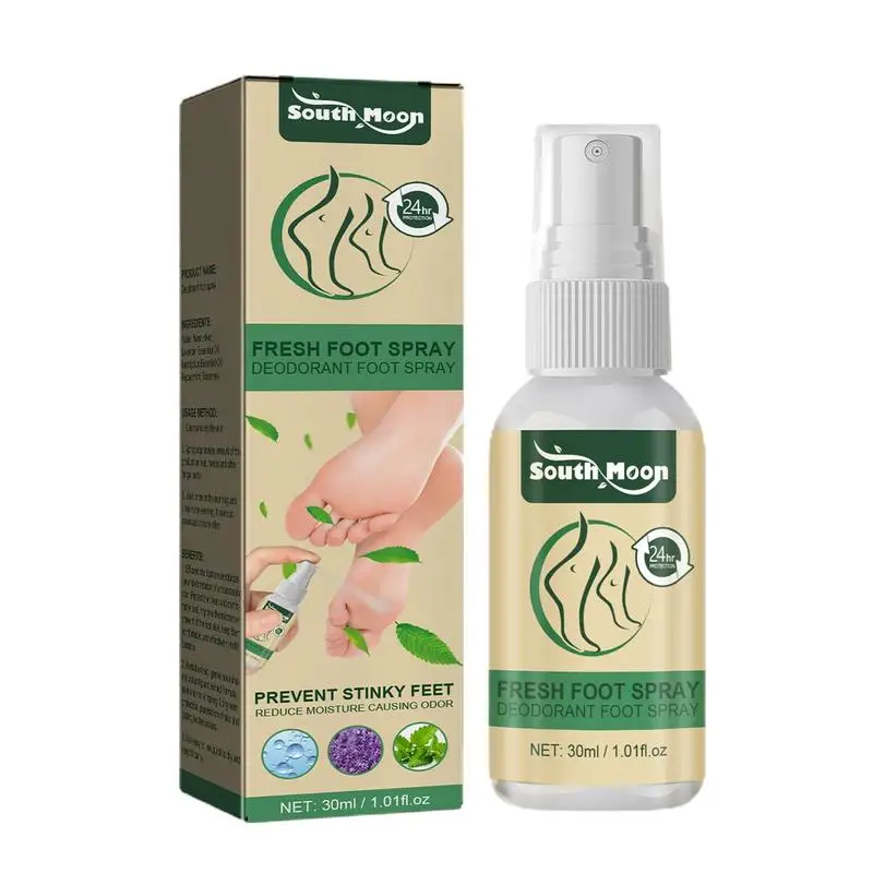 

Foot Odor Spray 30ml Foot Deodorizer With Mint And Tea Foot Care Sweaty Feet Spray For Athletes Manual Workers Sports