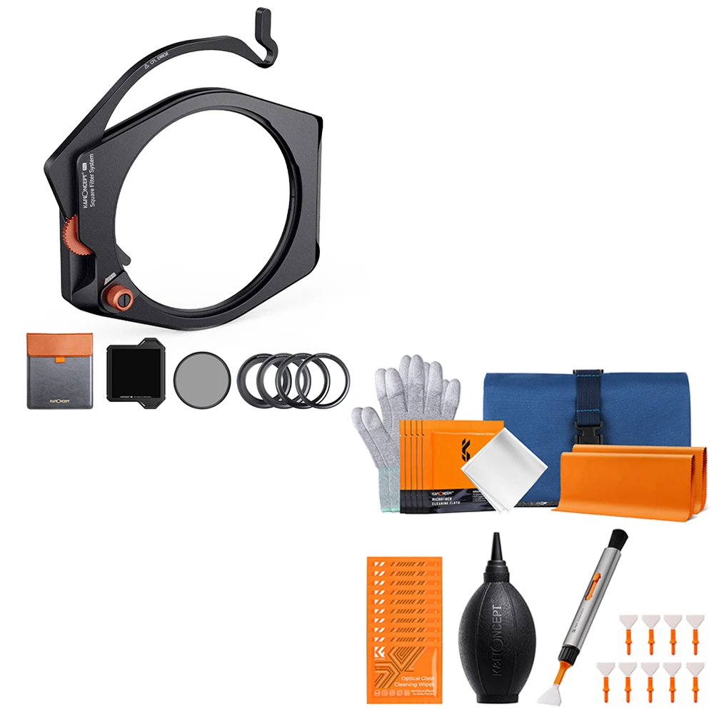 

K&F Concept X-PRO Square Filter System Kit (Holder + 95mm Circular Polarizer + Neutral Density ND1000 + 4xAdapter Rings