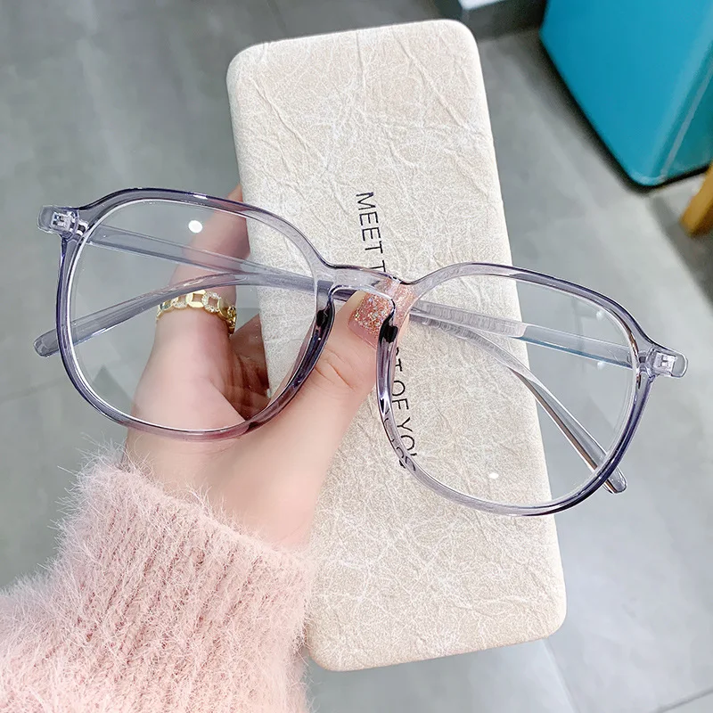 

Transparent Computer Glasses Frame Women Men Anti Blue Light Round Eyewear Blocking Glasses Optical Spectacle Eyeglass