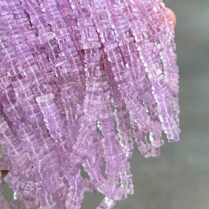 Квадратные бусины из лавандового аметиста круглой формы 4/5/6 мм 38 см