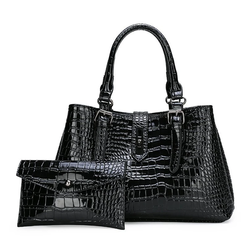 

2022 High Quality Genuine Leather Crocodile Print Ladies Luxury Brand Luxury Designer Large Capacity Shoulder Handbag Sac Luxe