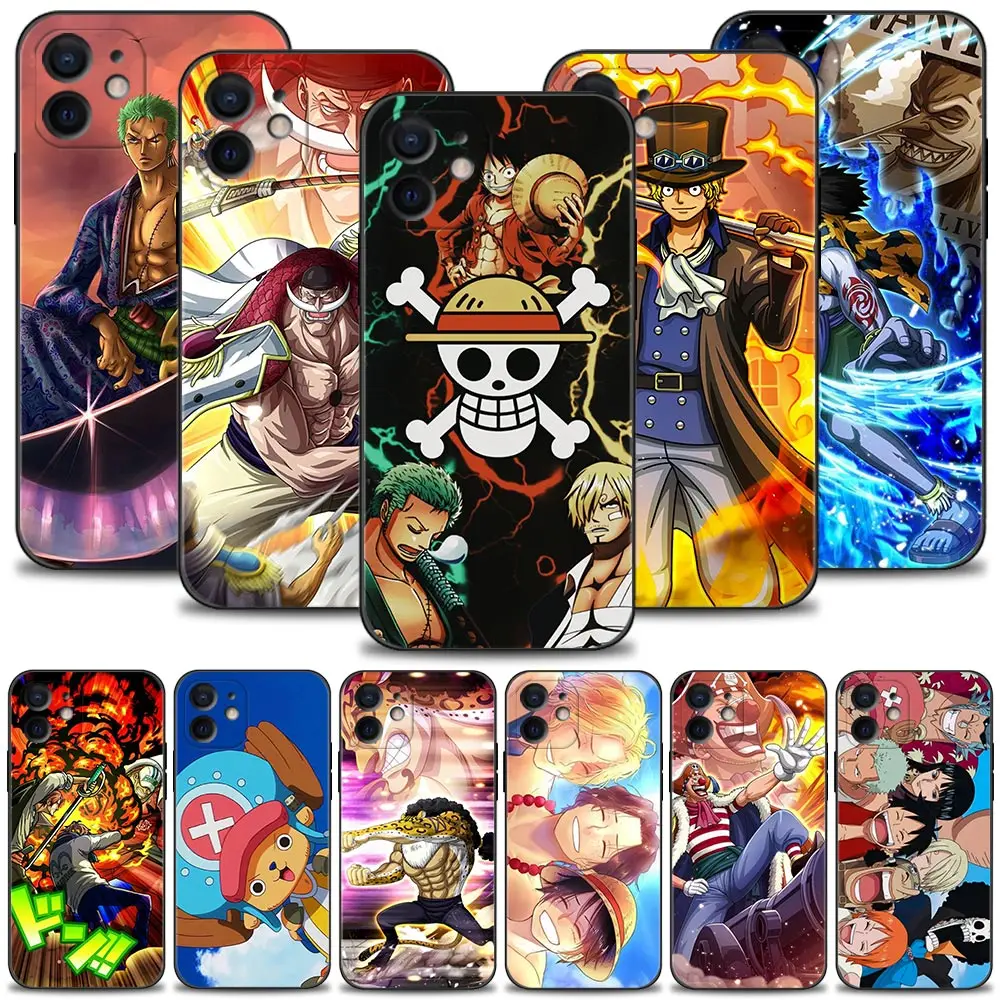 

One Piece Luffy Japan Comic Phone Case For iPhone 13 12 Mini 14 13 12 11 Pro Max Capa X XR XS Max SE2022 7 8 6 6S Plus Cover