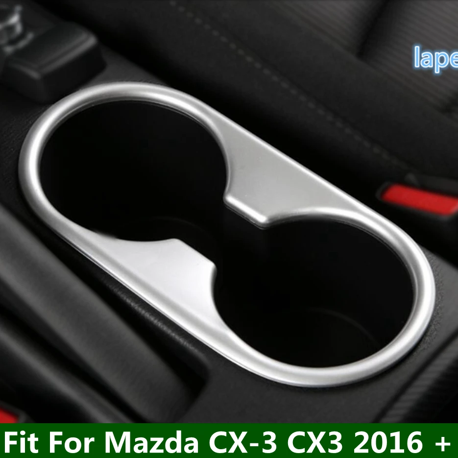 

Console Central Front Water Cup Holder Decoration Frame Cover Trim For Mazda CX-3 CX3 2016 - 2021 Red / Carbon Fiber Accessories