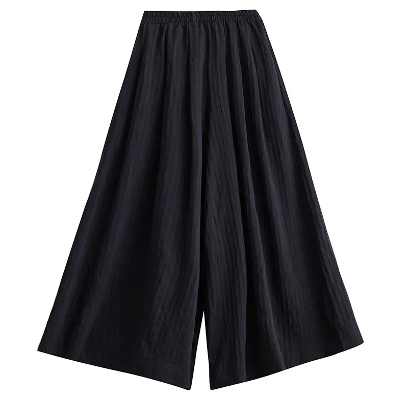 Женские широкие мешковатые капри больших размеров летние брюки-кюлоты большого