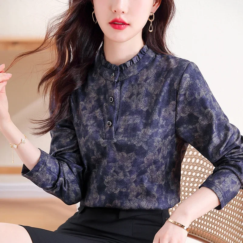 Новая модная возрастная повседневная элегантная женская рубашка с