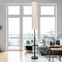 modern minimalist floor lamp remote control long tube lampshade luminairr for living room bedroom bedside decor standing lights