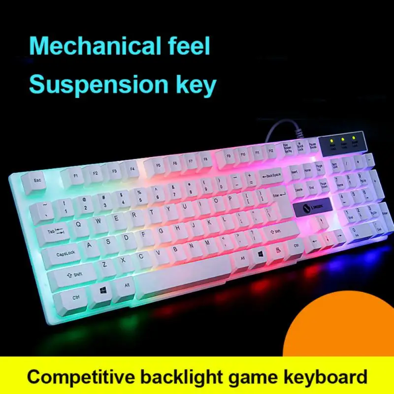 

Ultra-thin 104 Keys Computer Keyboard Ultra-thin Gaming Keyboard For Computer Laptop Gamer Usb Colorful Keyboard Portable