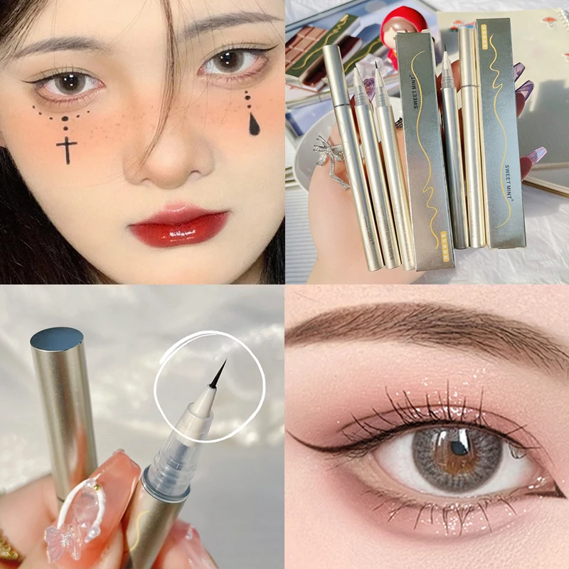 

Waterproof Liquid Eyeliner Eyeshadow Stick Lying Silkworm Pencil Black Brown Lasting Ultra-fine Eyelash Pen Cosmetic Makeup Tool