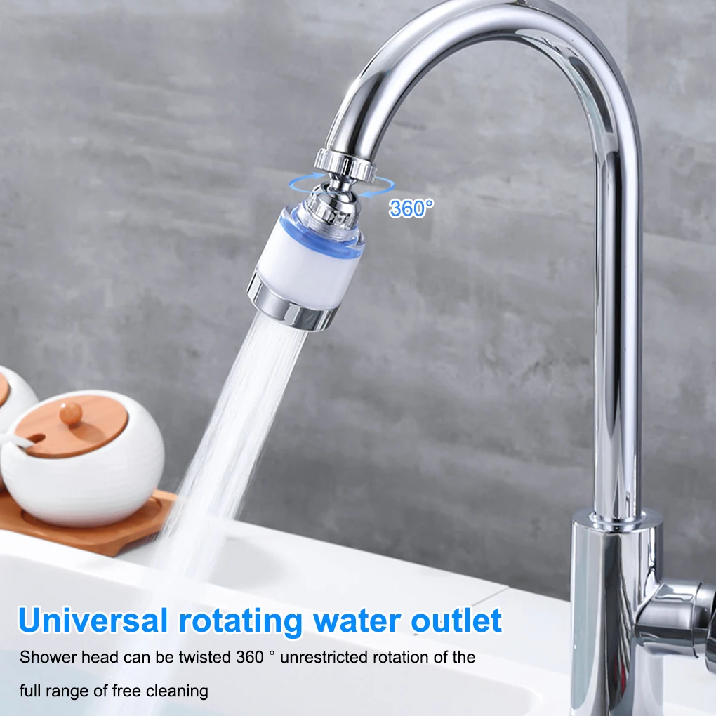 

Faucet Aerator 360° Rotating Pressure Boosting Adjustable Water Head Detachable Splash-proof Sink Bubbler Sprayer