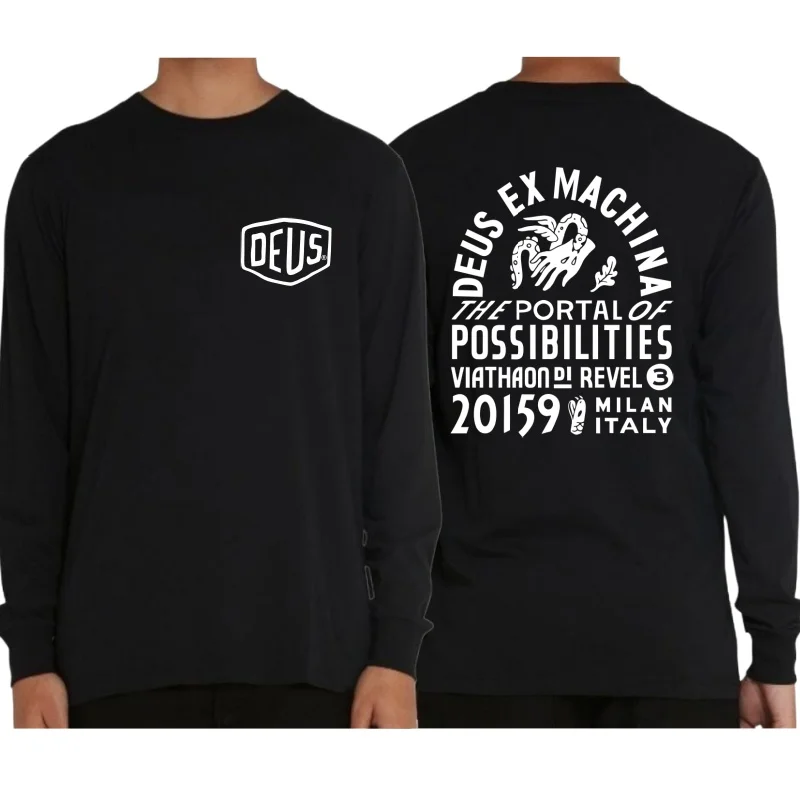 Весенне-осенняя сезонная футболка с длинными рукавами DEUS EX MACHINA мужская