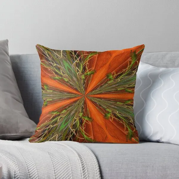 

Abstract Orange And Green Design Printing Throw Pillow Cover Bed Fashion Decor Fashion Case Wedding Anime Pillows not include