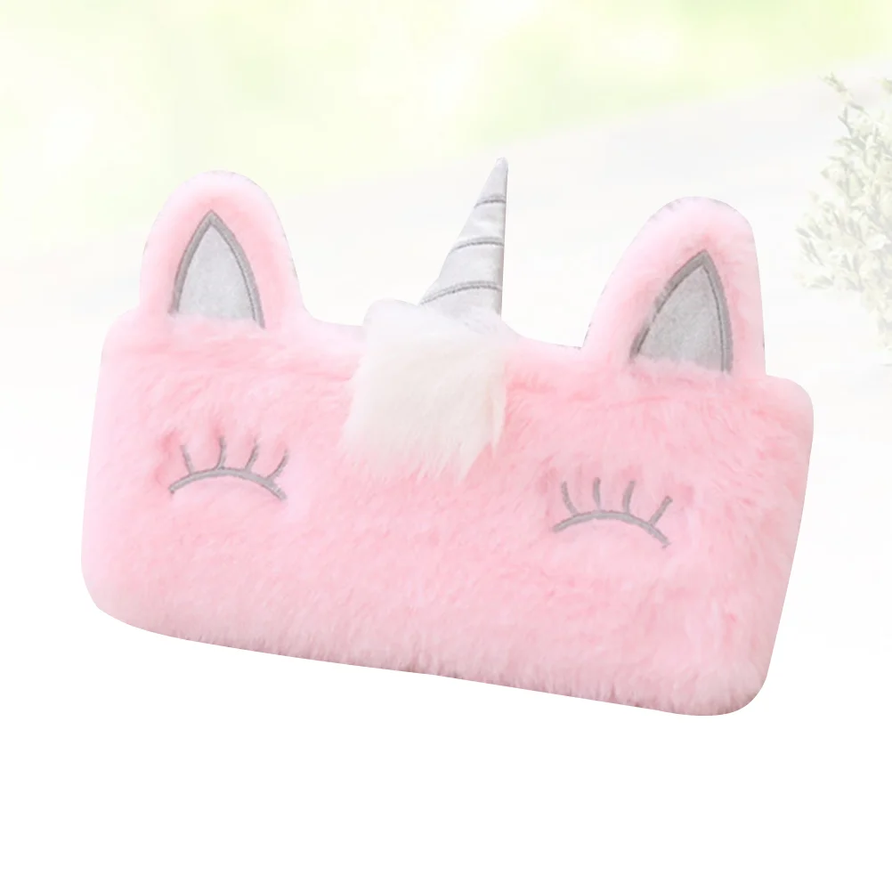 

Plush Pen Cartoon School Stationery Organizer Case Zipper Hand Purse for Kids