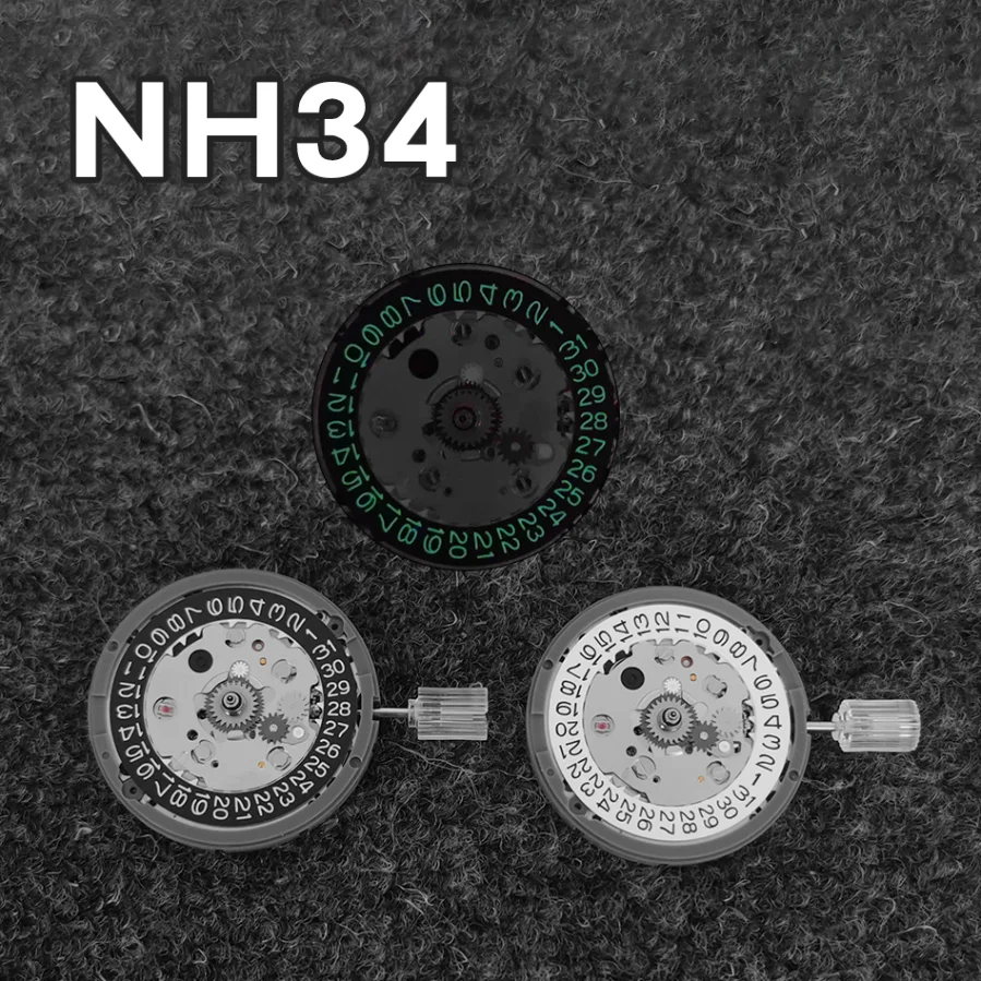 NEW Original Japan  NH34A NH34 4R34 4 Hands GMT Date Automatic Mechanical Movement Watch Accessories