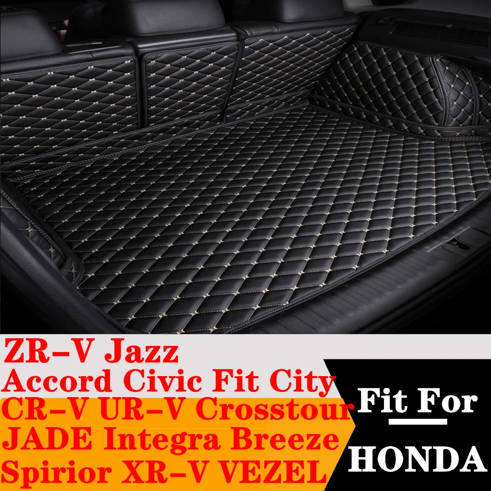 

Waterproof Car Trunk Mat Tail Boot Pad Carpet Cargo Liner For Honda ZR-V CR-V Fit UR-V City Accord Civic Spirior XR-V VEZEL