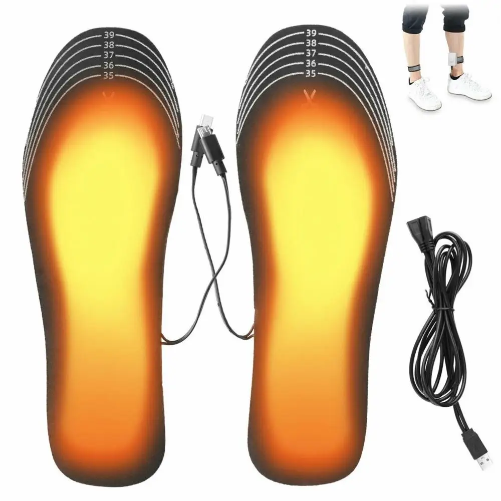 

Стельки для обуви с подогревом от USB, электрическая грелка для ног, грелка для ног, коврик, зимние уличные спортивные греющие стельки, зимние ...
