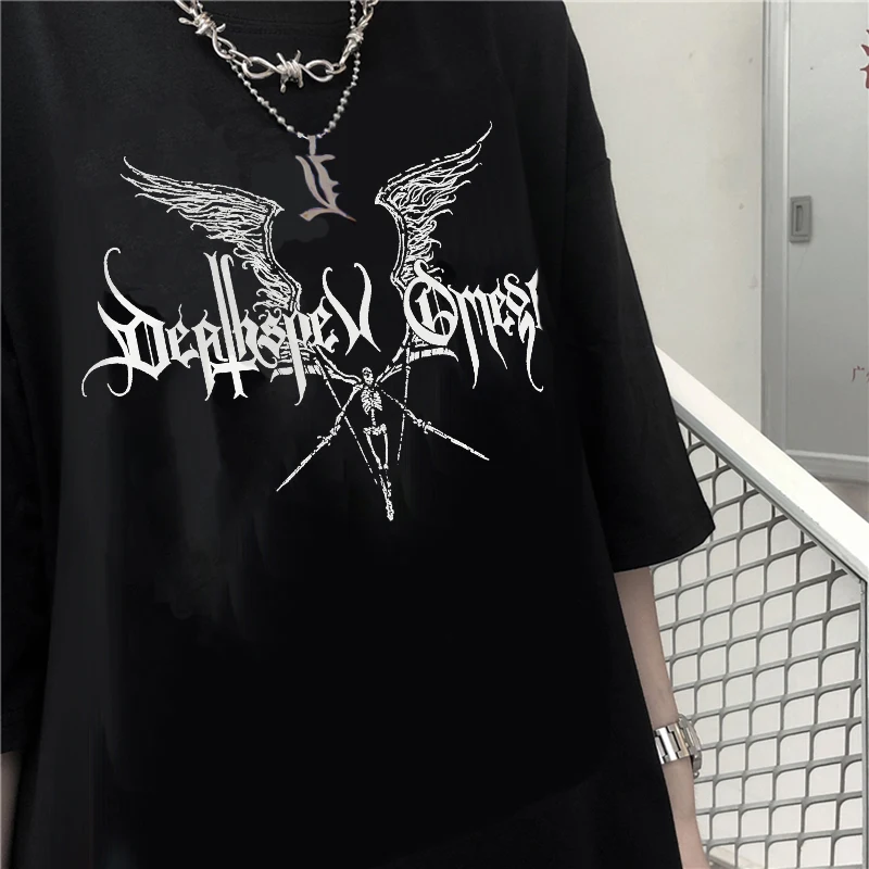 

Y2k clothes Goth Hip Hop T Shirt Men/Women Vintage Washed Oversized Tshirts Harajuku Streetwear Funny Summer Casual T-shirts