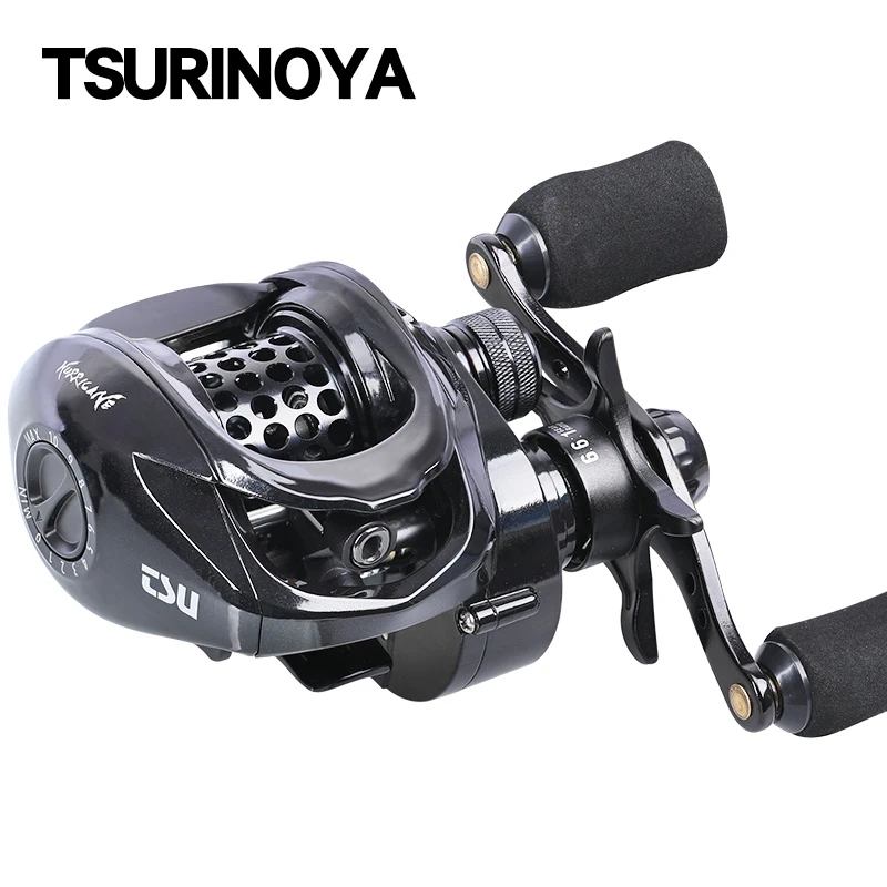 

TSURINOYA Baitcasting Reel HURRICANE 50/150 4KG Drag 6.6:1 Bait Finesse And Long Casting High Speed Shallow Spool Fishing Reel