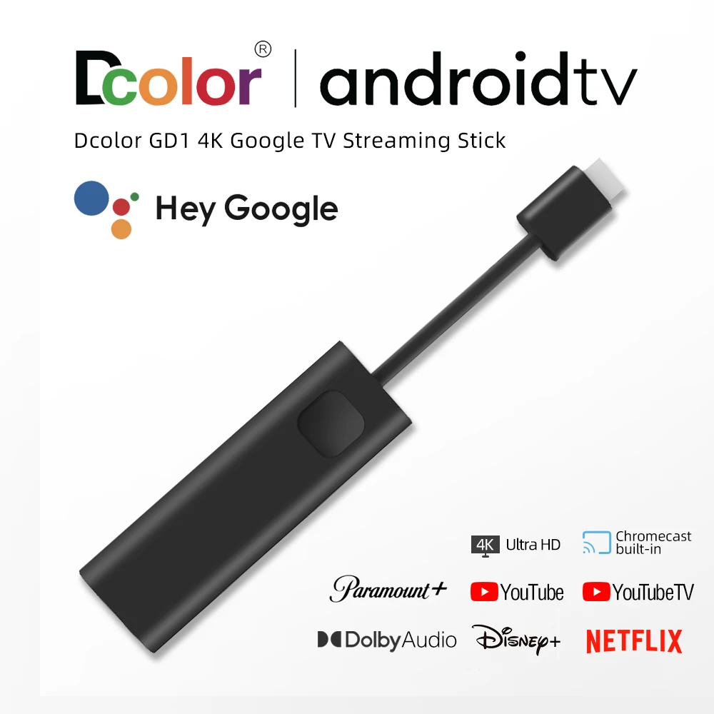 ТВ-приставка Android Smart Google, сертифицированный маломощный процессор, Android 11, Youtube, Netflix, Google TV, паровой адаптер