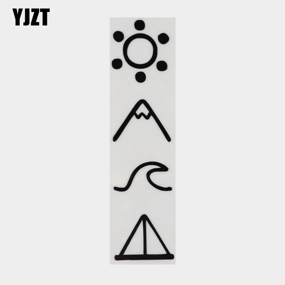 

YJZT Adventure Travel Mountains Vinyl Motorcycle Car Sticker Decals Black/Silver C13-000440