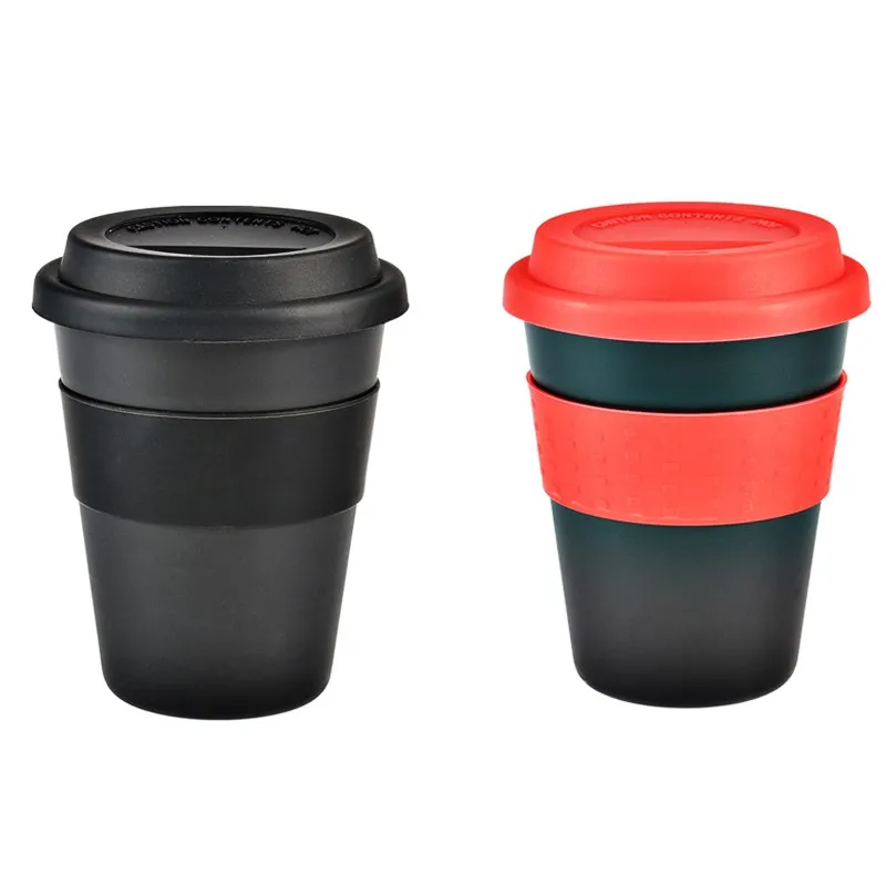 

Anti-fall Portable Coffee Cups Heat Insulated Water Cup 400ml Mouthwash Travel Mug With Silicone Lid Drinkware Outdoor Travel