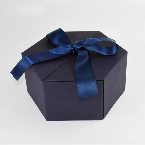 Модная Шестигранная Подарочная коробка, 1 шт., складная бумажная картонная коробка для хранения на день рождения, День Святого Валентина, свадебные подарки