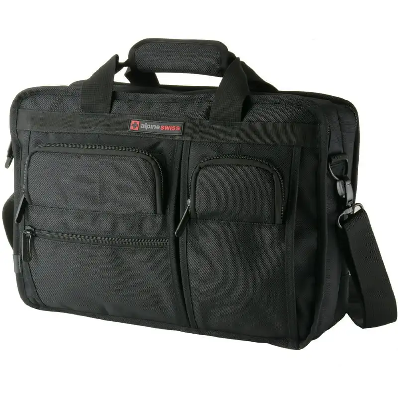 

Handsome, Durable Conrad 15.6" Laptop Briefcase w/ Tablet Sleeve - Black, One Size