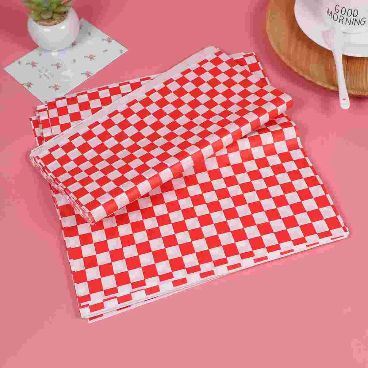 

Paper Delisheets Basket Checkered Sandwich Liner Wrap Wrapping Fast Liners Service Butcher Parchment