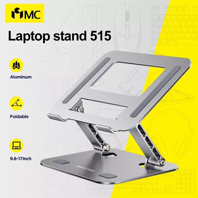 

MC 515 Laptop Stand Adjustable Aluminum Alloy Notebook Stand Compatible with 10-17 Inch Laptop Portable Laptop Holder