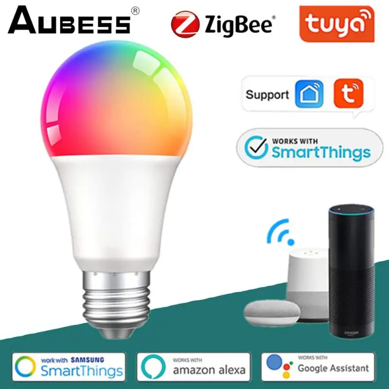 

Умсветильник лампа светодиодная с таймером, E27, RGB, управление через приложение