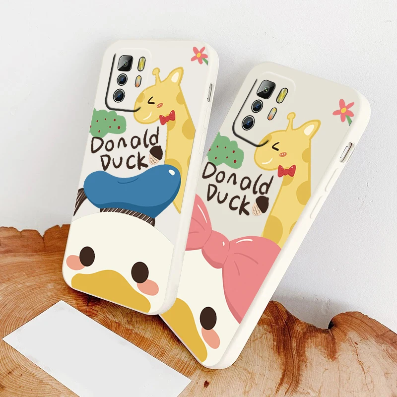 

Donald Duck and Daisy lovers Phone Case For Samsung Galaxy S22 S21 S20 Pro FE S10 Note 20 10 Plus Ultra Liquid Rope Cover