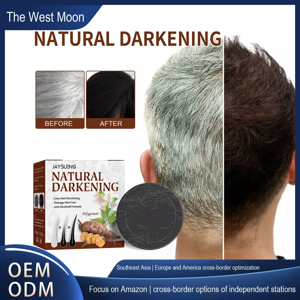 

Sdotter Hair Darkening Soap Shampoo Bar Fast Effective Repair Gray White Color Dye Body Natural Organic Conditioner Beauty Healt