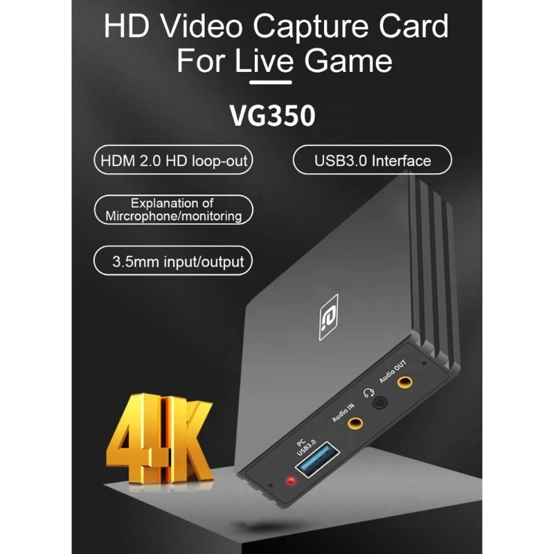 Карта захвата игрового видео 4K60HZ USB3.0 петлевой выход HDMI-совместимый