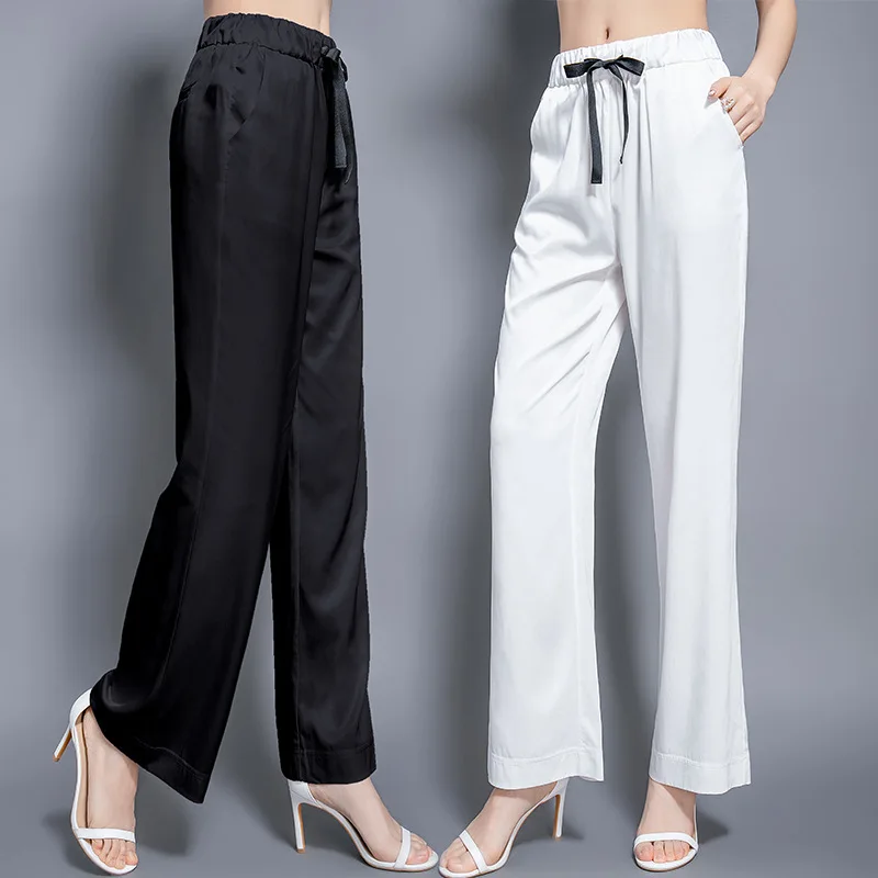 Harem Pants for Women Clothes Spring Summer 2022 New High Waisted Casual Black Pants Women Belt Loose Straight Trousers Zm2784