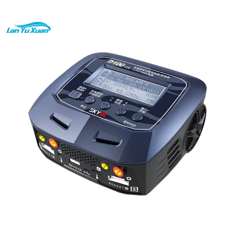 

Балансированное зарядное устройство SKYRC D100 V2C с Bluetooth, модель 2*100 Вт, литиевая батарея, модель самолета