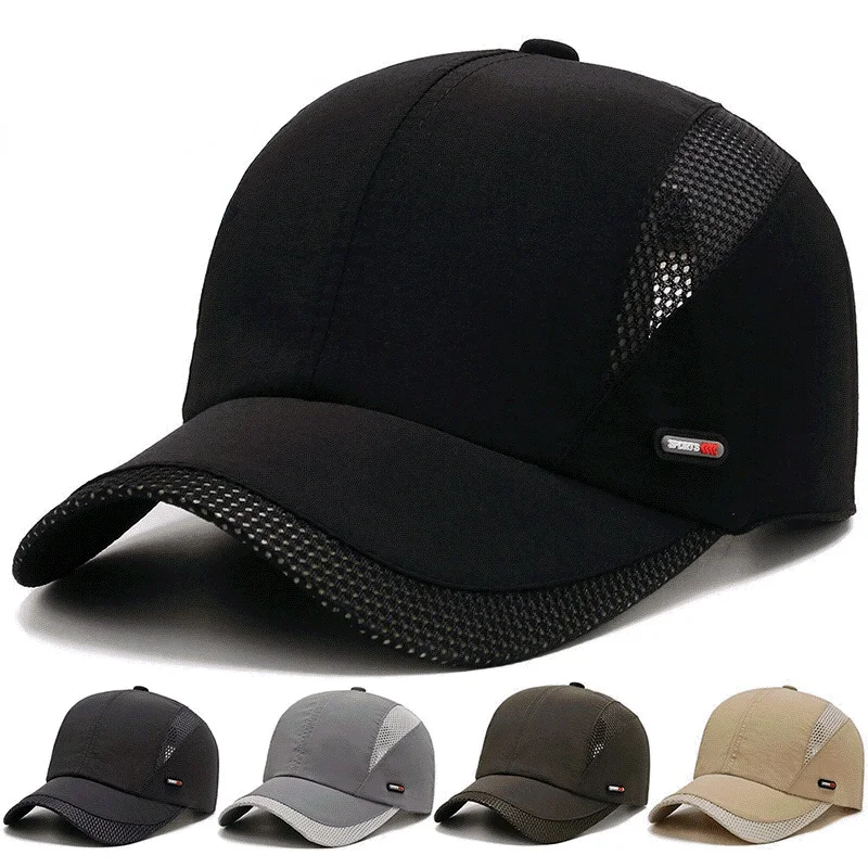 

Новинка лета 2022, Мужская Солнцезащитная бейсболка для занятий спортом на открытом воздухе, дышащая быстросохнущая сетчатая Кепка s