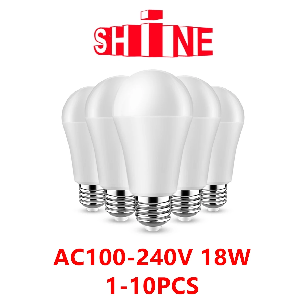 

LED high power bulb A60 AC120V AC220V E27 B22 18W 100LM/W 3000K/4000K/6000K super bright warm white light for mall home lighting