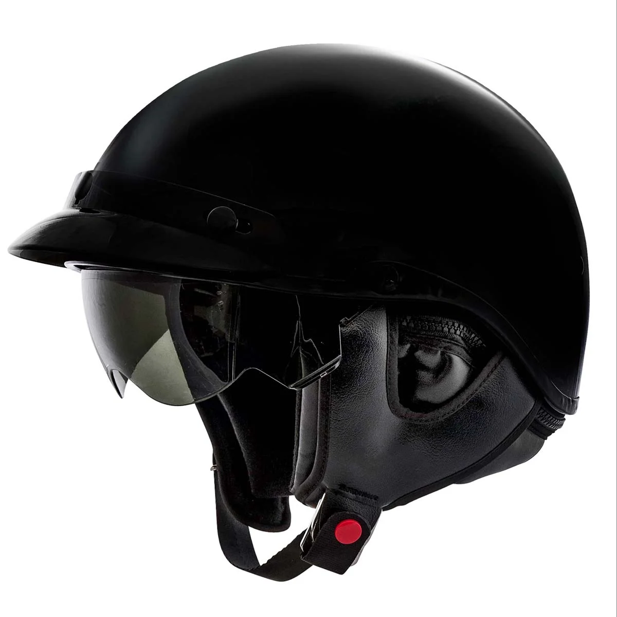 

Роскошный мотоциклетный шлем в горошек для взрослых Deluxe, глянцевый, черный, XS