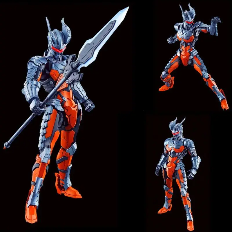 

Anime Model Kit Figure-Rise Standard Ultraman Tiga Armor Collection Decoration Action Figure Assembly Model Doll Gift With Light