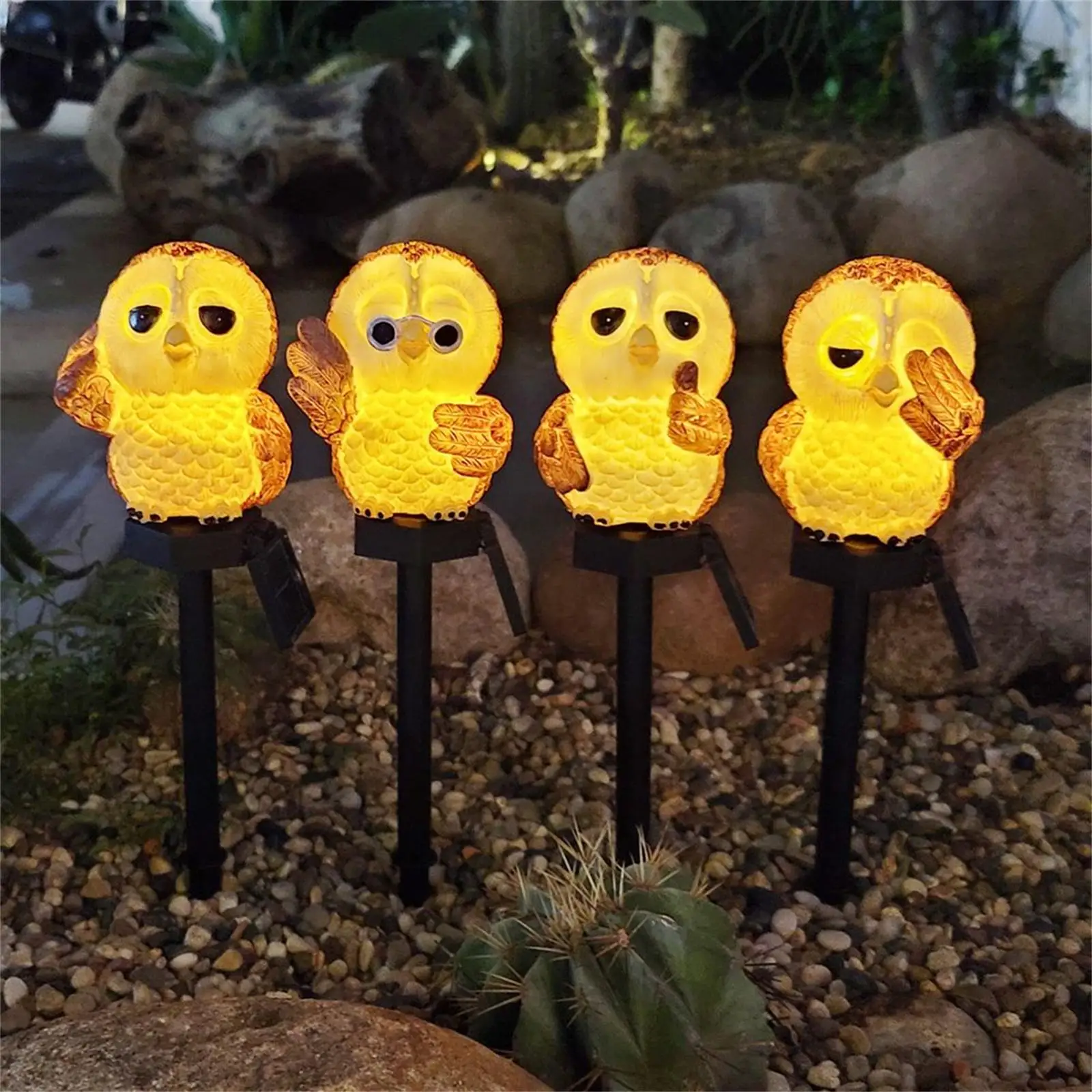 

LED Solar Lights Garden Owl Animal Pixie Lawn Lamps Ornament Waterproof Lamp Unique Christmas Lights Outdoor Solar Lamps
