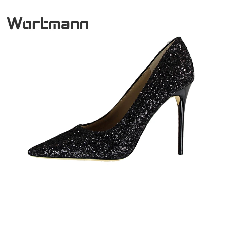 

Wortmann женские блестящие туфли на высоком каблуке, трендовый стиль для всех сезонов, идеально подходят для любого случая