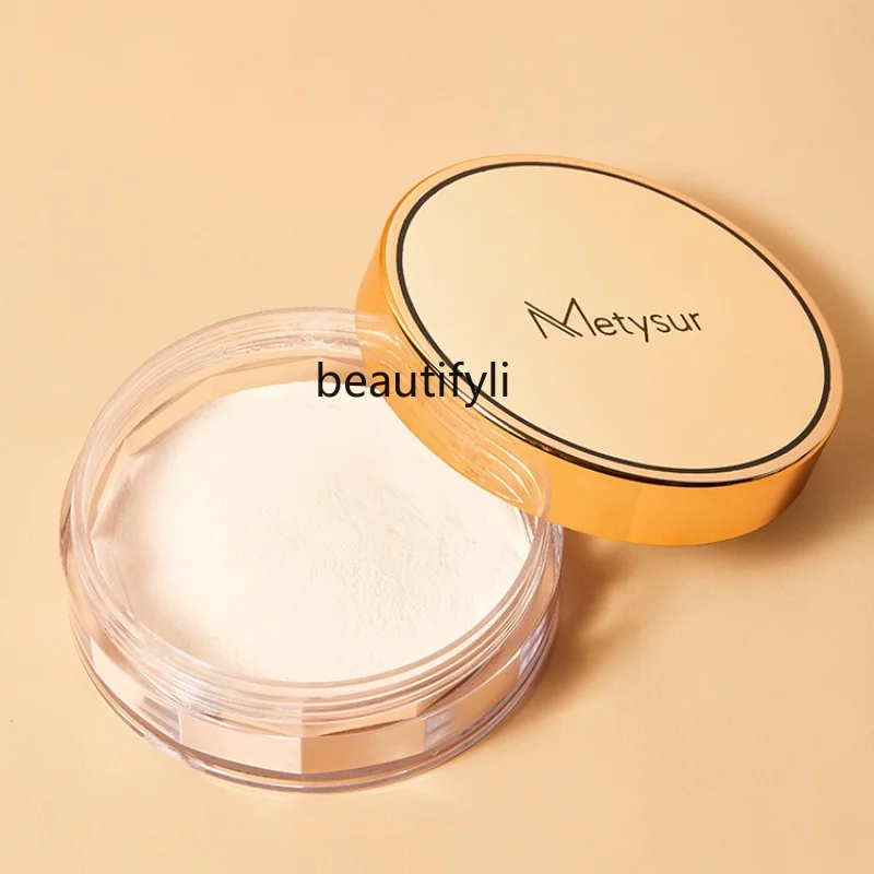 

yj Air Honey Face Powder Finishing Powder Female Matte Waterproof Sweat-Proof Long-Lasting Makeup Wet and Dry Dual-Use