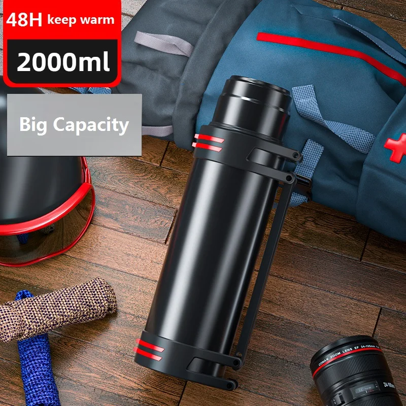 304 Stainless Steel Big Capacity Thermos Bottle 2L /3L/ Outdoor Travel Coffee Mugs Thermal Vaccum Water Bottle Thermal Mug