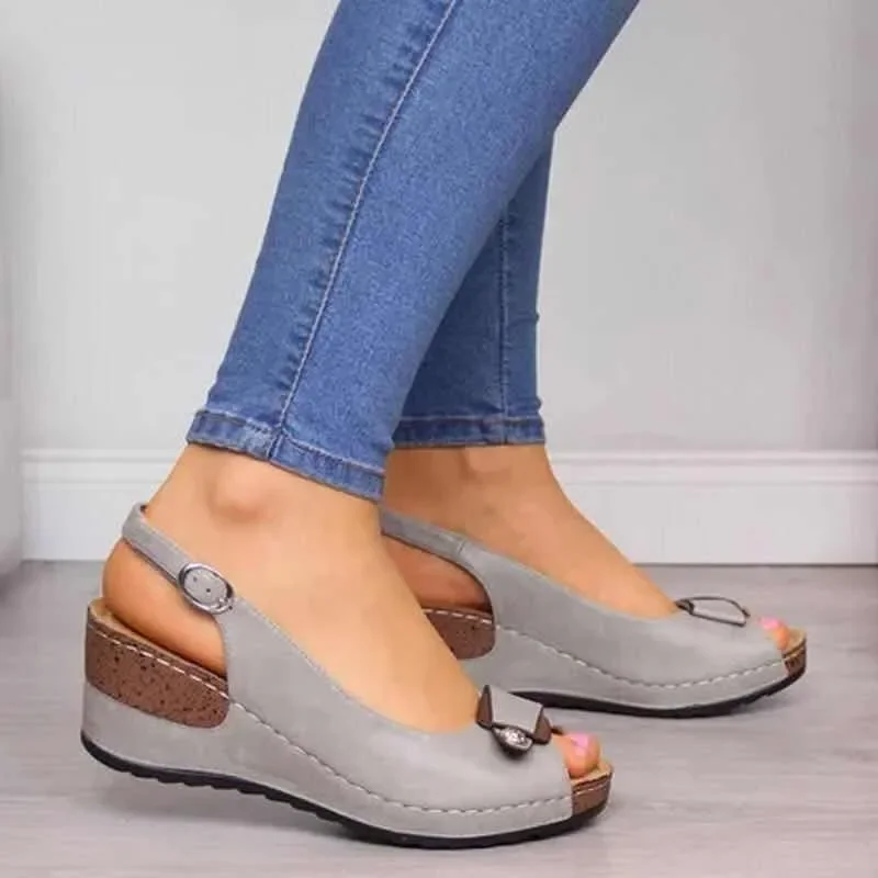 

2023 Woman Sandals Retro Wedges Summer Wedge Sandals Female Casual Sewing Women Shoes Comfortable Ladies Sandalias Plus Size