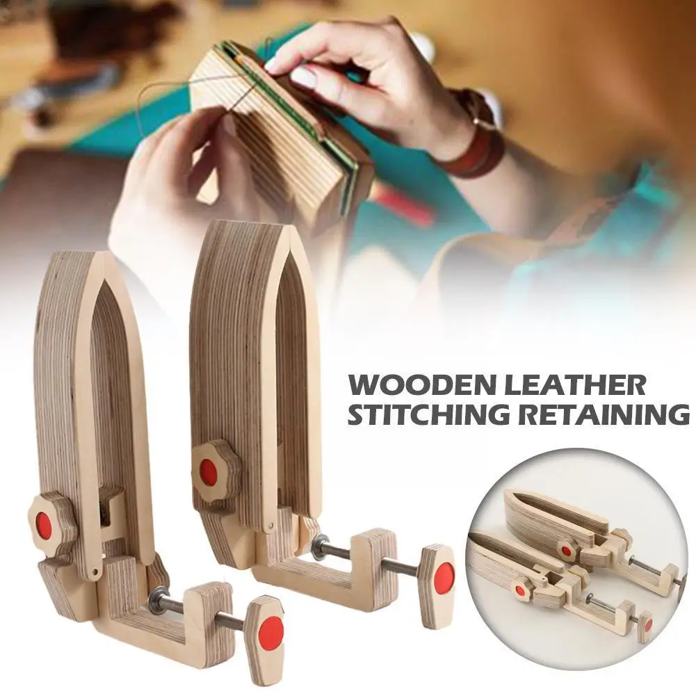 

Деревянный зажим для кожи, инструменты для шитья кожи, зажимы для шитья «сделай сам», зажим для шитья, шнуровки, ручной инструмент Leathercraf U1W1