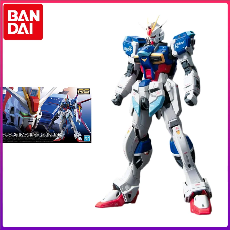 

Bandai Gundam Model Kit Assemble Figure RG 33 1/144 IMPULSE Anime Air Combat Japanese Animation Action Dolls Children's Toys
