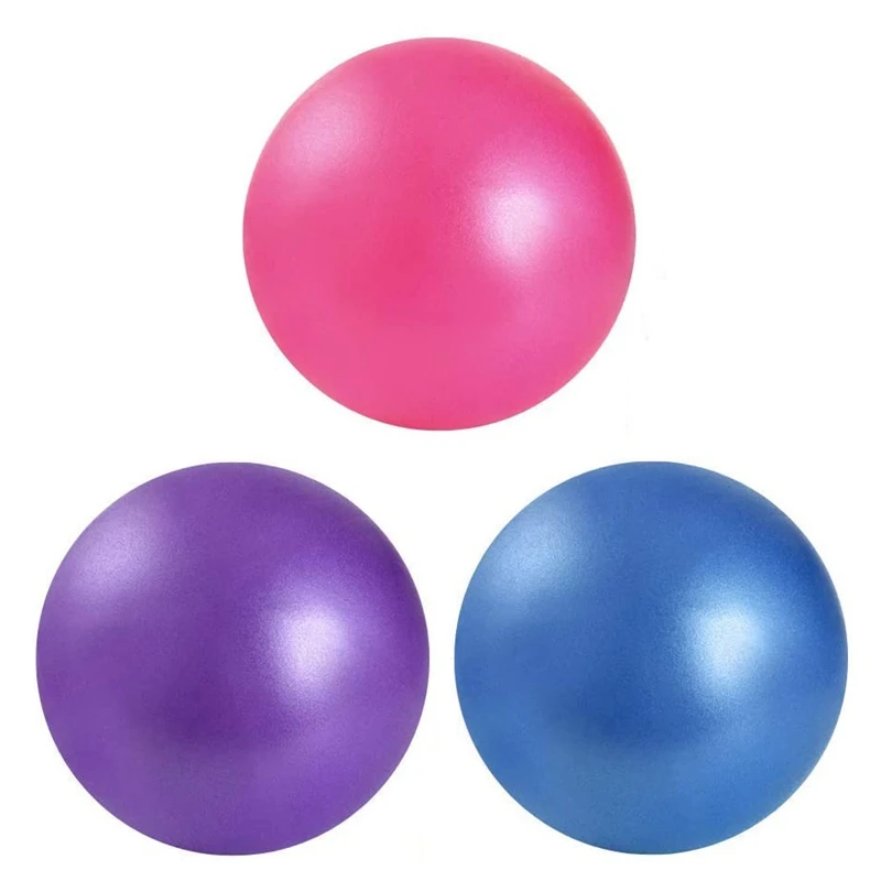 

25cm Pilates Ball Mini Exercise Ball Resistant Balls with Inflatable Straw for Yoga Pilates Exercise Training Gym
